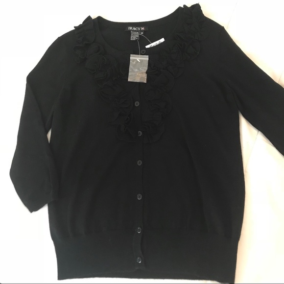 NWT✨Black Ruffle Cardigan - Picture 2 of 6